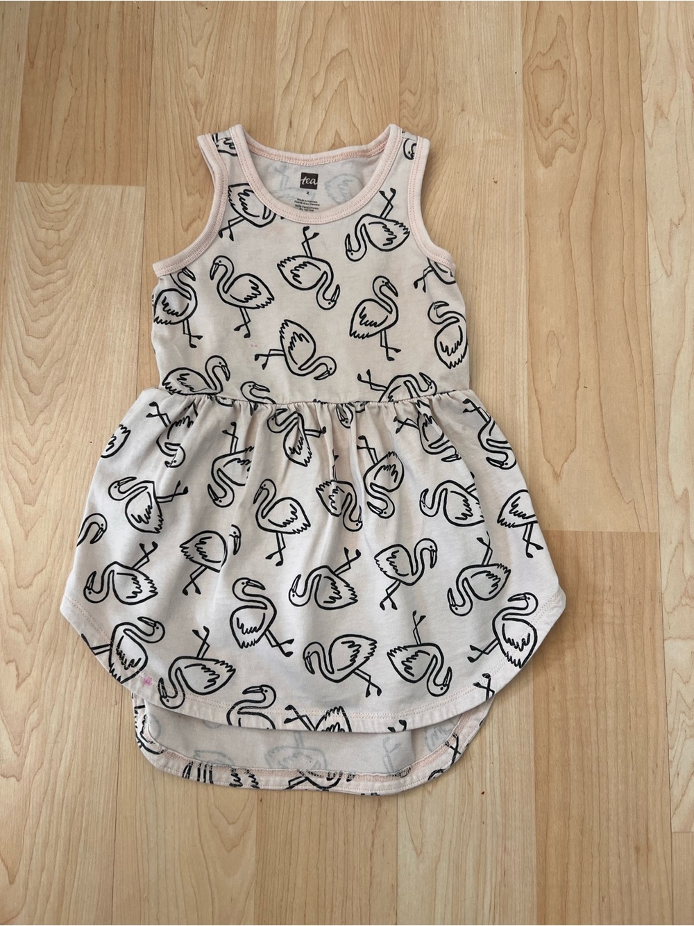 Tea - Pink Flamingo Tank Dress - Neutral Pink